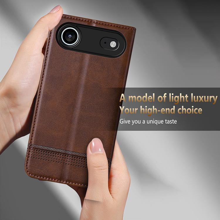 AZNS Magnetic Calf Texture Flip Leather Phone Case, For iPhone 16, For iPhone 15 Pro Max, For iPhone 15 Pro