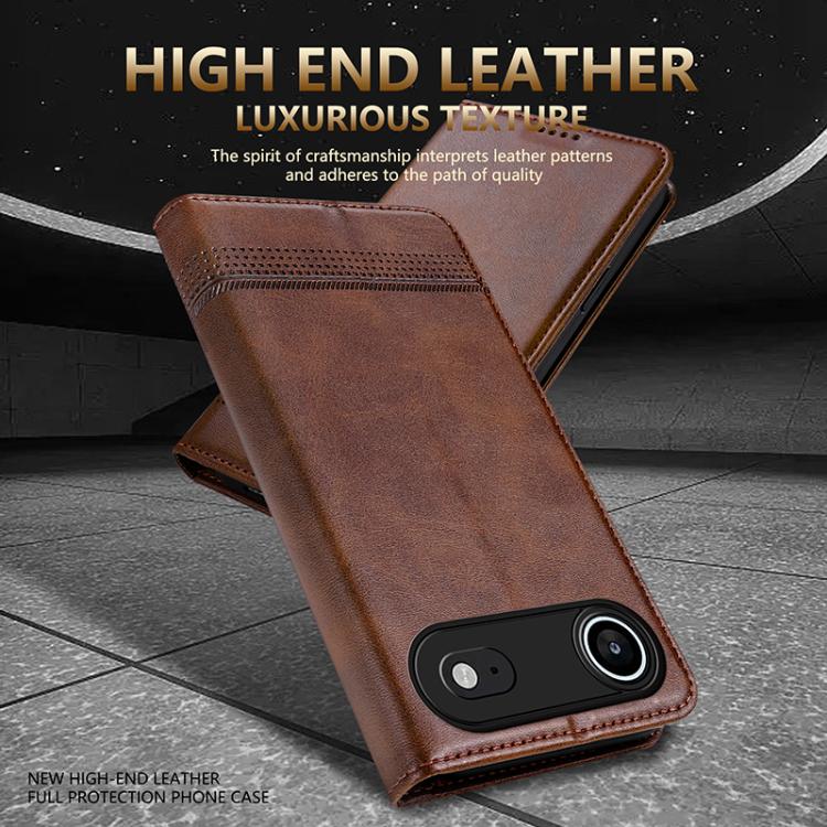 AZNS Magnetic Calf Texture Flip Leather Phone Case, For iPhone 16, For iPhone 15 Pro Max, For iPhone 15 Pro