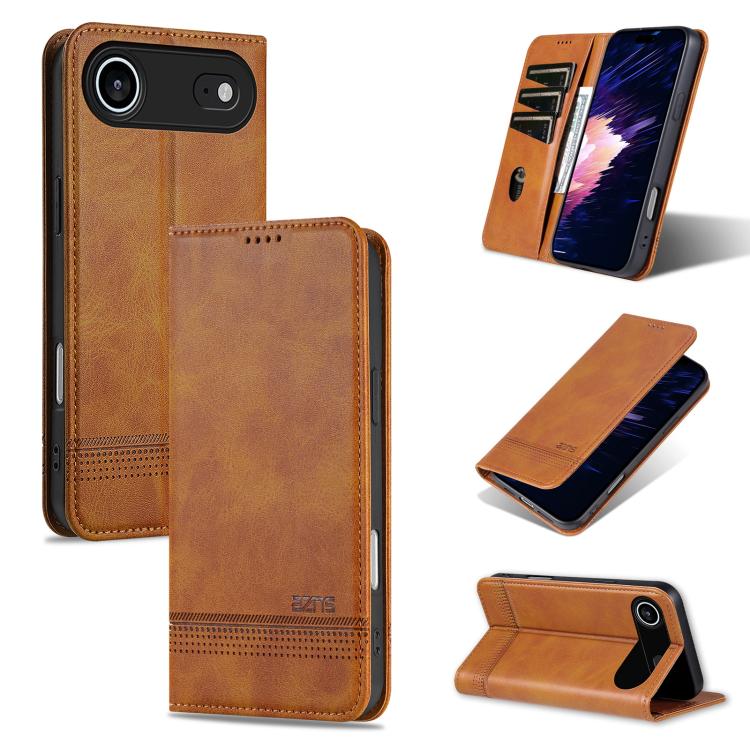 AZNS Magnetic Calf Texture Flip Leather Phone Case, For iPhone 16, For iPhone 15 Pro Max, For iPhone 15 Pro