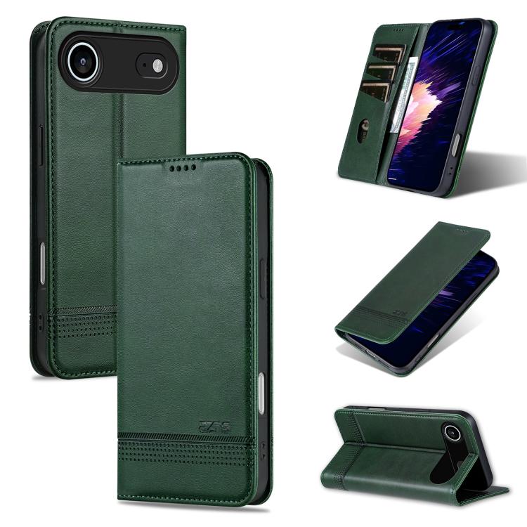 AZNS Magnetic Calf Texture Flip Leather Phone Case, For iPhone 16, For iPhone 15 Pro Max, For iPhone 15 Pro
