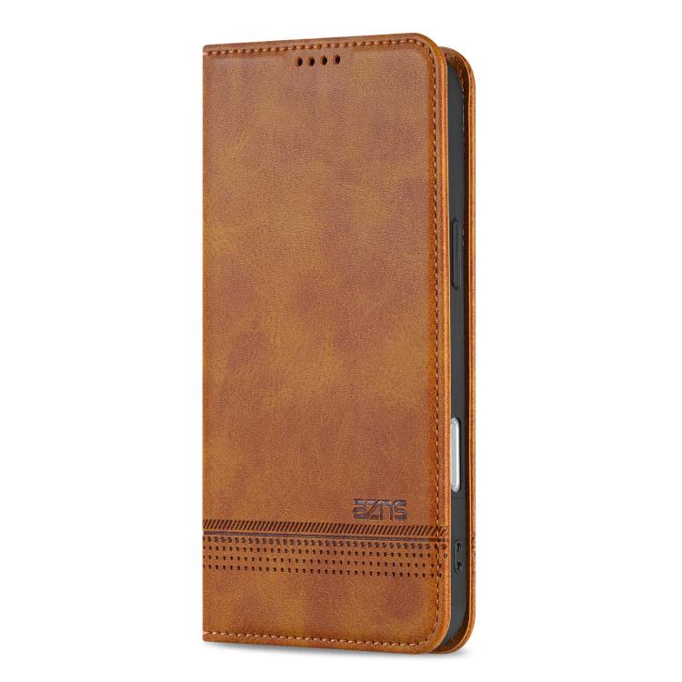 AZNS Magnetic Calf Texture Flip Leather Phone Case, For iPhone 16, For iPhone 15 Pro Max, For iPhone 15 Pro