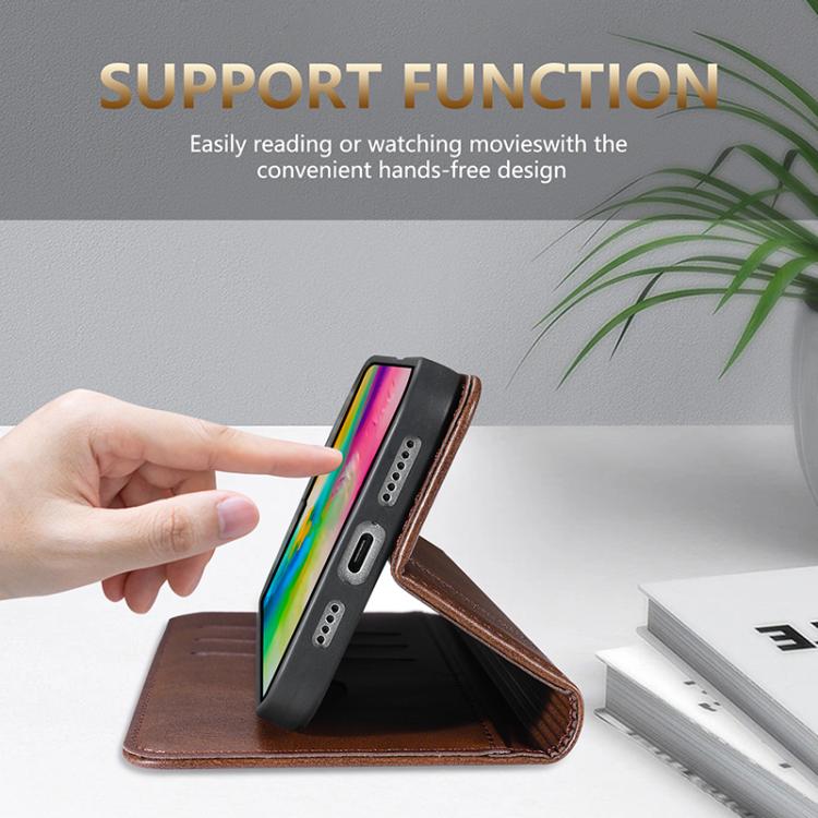 AZNS Magnetic Calf Texture Flip Leather Phone Case, For iPhone 16, For iPhone 15 Pro Max, For iPhone 15 Pro