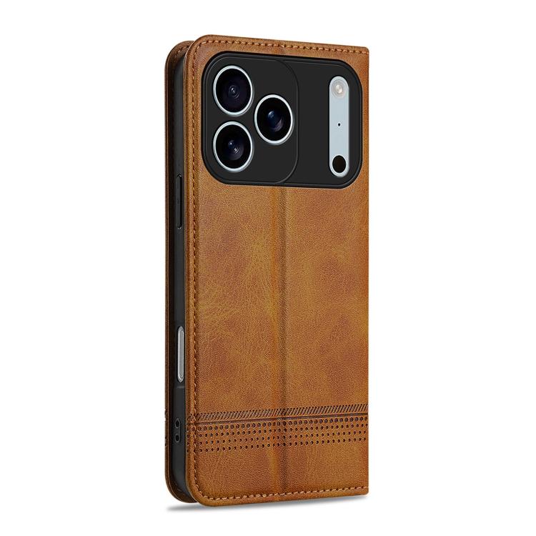 AZNS Magnetic Calf Texture Flip Leather Phone Case, For iPhone 16e, For iPhone 16 Pro Max, For iPhone 16 Pro, For iPhone 16 Plus