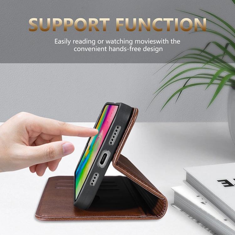 AZNS Magnetic Calf Texture Flip Leather Phone Case, For iPhone 16e, For iPhone 16 Pro Max, For iPhone 16 Pro, For iPhone 16 Plus