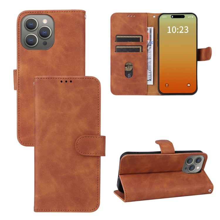 Skin Feel Magnetic Flip Leather Phone Case, For iPhone 15 Pro Max, For iPhone 15 Pro, For iPhone 15 Plus