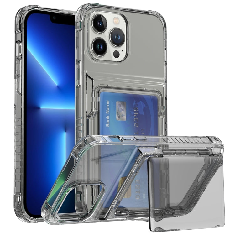 Crystal Clear Flip Card Slot Phone Case, For iPhone 13 Pro Max, For iPhone 13 Pro, For iPhone 13, For iPhone 12 / 12 Pro, For iPhone 12 Pro Max, For iPhone 11 Pro Max, For iPhone 11, For iPhone 11 Pro
