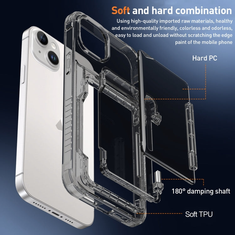 Crystal Clear Flip Card Slot Phone Case, For iPhone 13 Pro Max, For iPhone 13 Pro, For iPhone 13, For iPhone 12 / 12 Pro, For iPhone 12 Pro Max, For iPhone 11 Pro Max, For iPhone 11, For iPhone 11 Pro