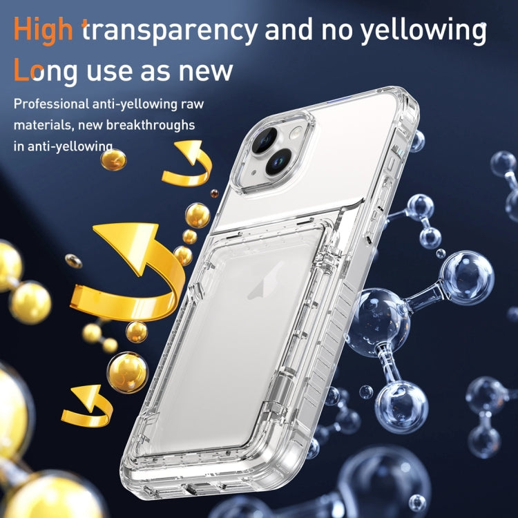 Crystal Clear Flip Card Slot Phone Case, For iPhone 13 Pro Max, For iPhone 13 Pro, For iPhone 13, For iPhone 12 / 12 Pro, For iPhone 12 Pro Max, For iPhone 11 Pro Max, For iPhone 11, For iPhone 11 Pro