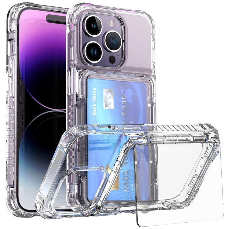 Crystal Clear Flip Card Slot Phone Case, For iPhone 13 Pro Max, For iPhone 13 Pro, For iPhone 13, For iPhone 12 / 12 Pro, For iPhone 12 Pro Max, For iPhone 11 Pro Max, For iPhone 11, For iPhone 11 Pro