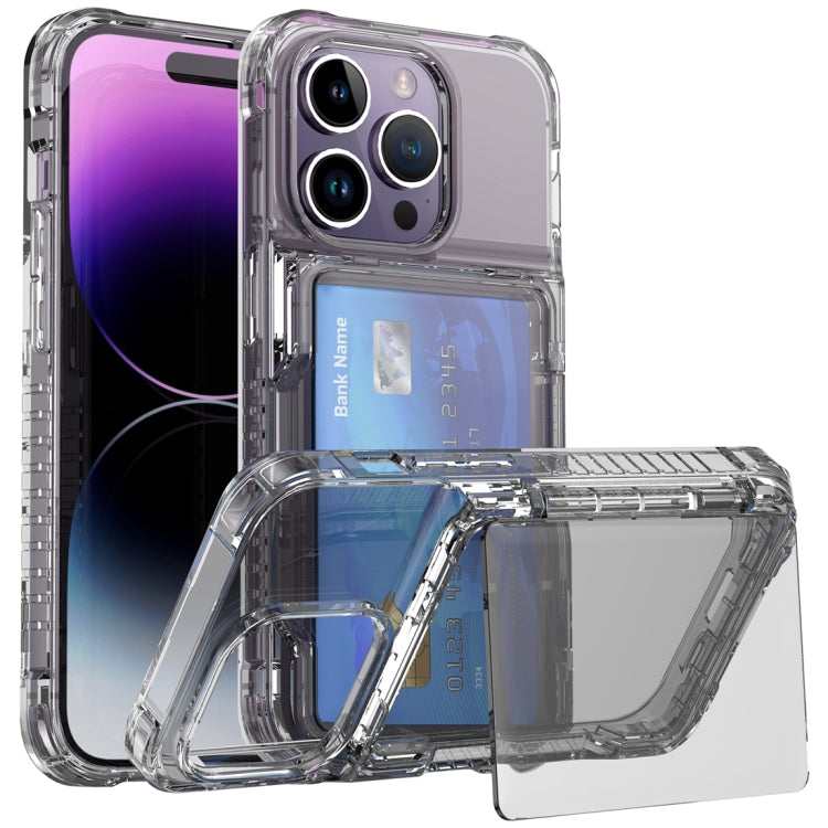 Crystal Clear Flip Card Slot Phone Case, For iPhone 13 Pro Max, For iPhone 13 Pro, For iPhone 13, For iPhone 12 / 12 Pro, For iPhone 12 Pro Max, For iPhone 11 Pro Max, For iPhone 11, For iPhone 11 Pro