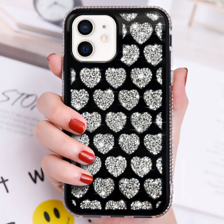 Love Hearts Diamond Mirror TPU Phone Case, For iPhone 11 Pro Max, For iPhone 11