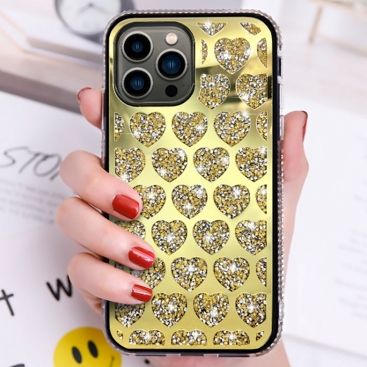 Love Hearts Diamond Mirror TPU Phone Case, For iPhone 11 Pro Max, For iPhone 11