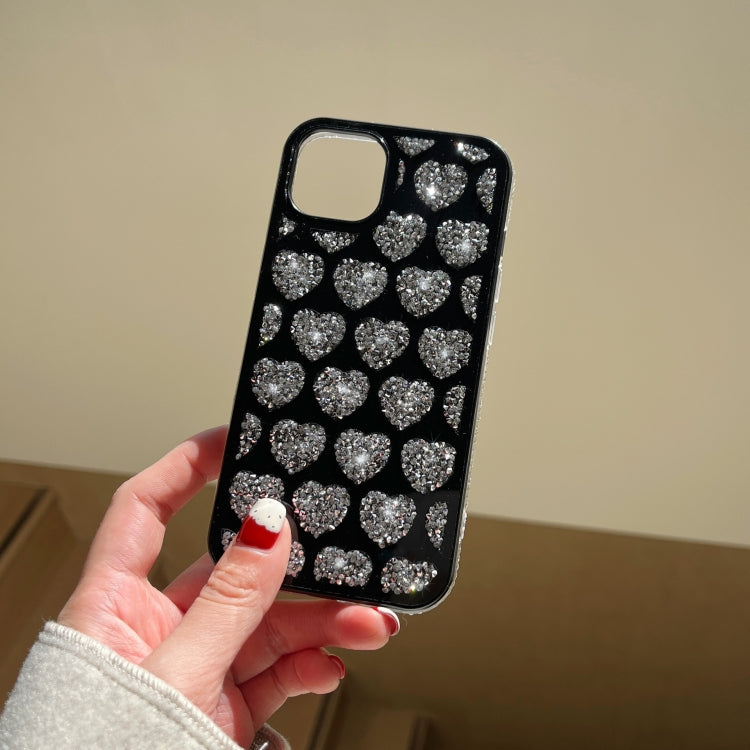 Love Hearts Diamond Mirror TPU Phone Case, For iPhone 15 Pro Max, For iPhone 14 Plus, For iPhone 14, For iPhone 15 Pro, For iPhone 15 Plus, For iPhone 14 Pro