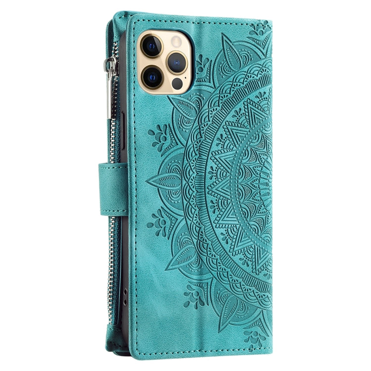 Multi-Card Totem Zipper Leather Phone Case, For iPhone 12 / 12 Pro, For iPhone 12 Pro Max, For iPhone 11 Pro Max, For iPhone 11