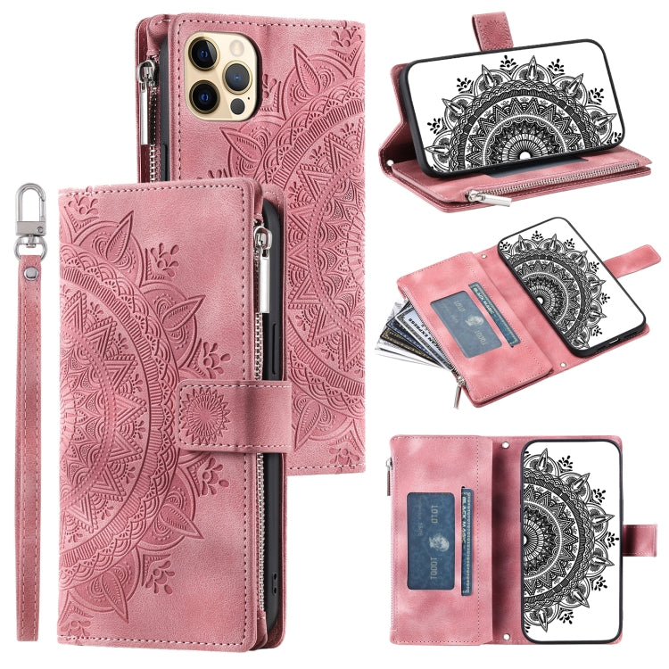 Multi-Card Totem Zipper Leather Phone Case, For iPhone 12 / 12 Pro, For iPhone 12 Pro Max, For iPhone 11 Pro Max, For iPhone 11