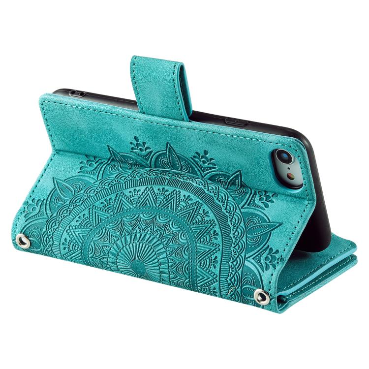 Multi-Card Totem Zipper Leather Phone Case