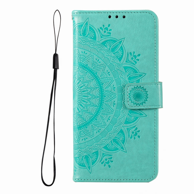 Totem Flower Embossed Leather Phone Case