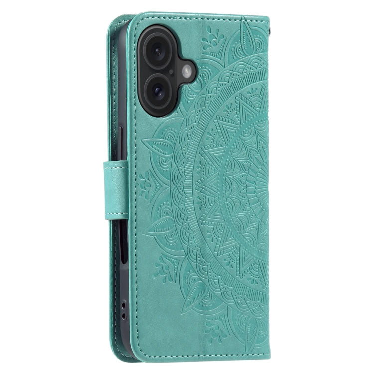Totem Flower Embossed Leather Phone Case, For iPhone 16, For iPhone 15 Pro Max, For iPhone 15 Pro