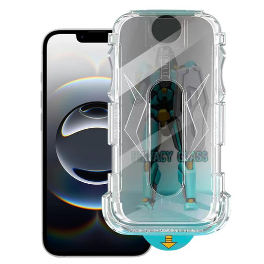 Easy Install 28 Degree Privacy Armor Tempered Glass Film, For iPhone 16e, For iPhone 16 Pro Max, For iPhone 16 Pro, For iPhone 16 Plus, For iPhone 16, For iPhone 15 Pro Max, For iPhone 15 Pro, For iPhone 15 Plus, For iPhone 15...