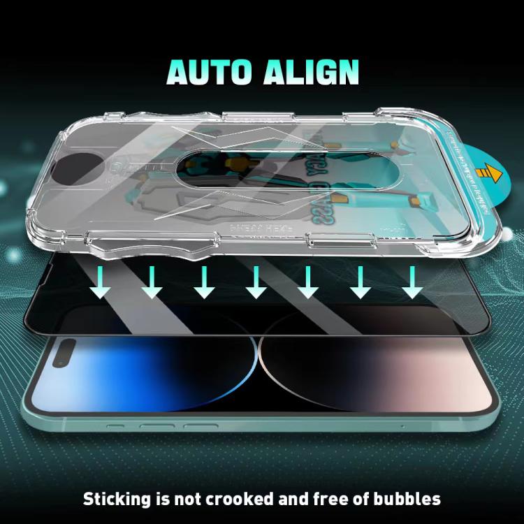 Easy Install 28 Degree Privacy Armor Tempered Glass Film, For iPhone 16e, For iPhone 16 Pro Max, For iPhone 16 Pro, For iPhone 16 Plus, For iPhone 16, For iPhone 15 Pro Max, For iPhone 15 Pro, For iPhone 15 Plus, For iPhone 15...