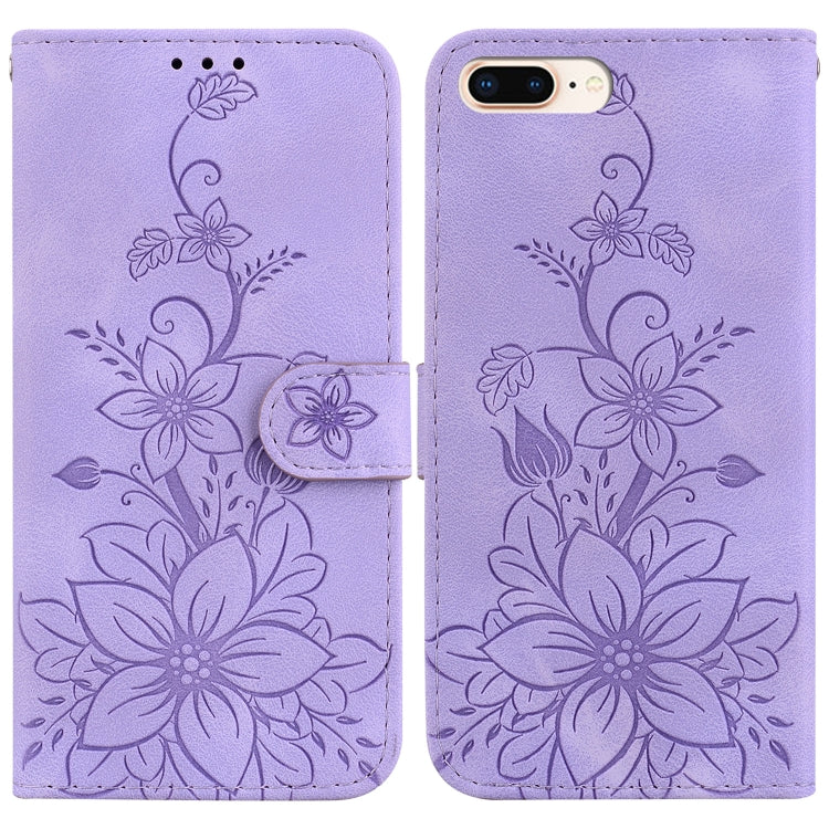 Lily Embossed Leather Phone Case, For iPhone XS / X, For iPhone XR, For iPhone XS Max, For iPhone 8 Plus / 7 Plus