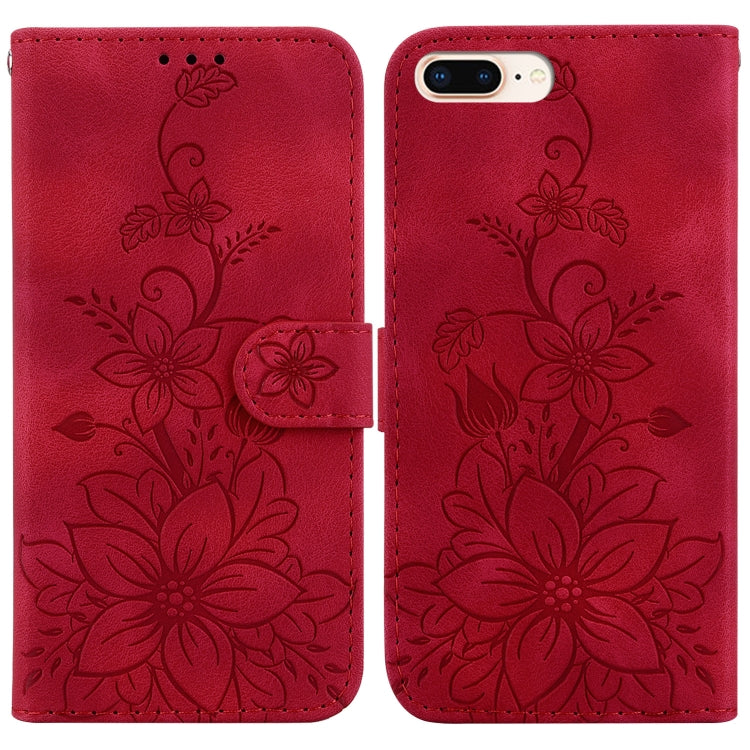 Lily Embossed Leather Phone Case, For iPhone XS / X, For iPhone XR, For iPhone XS Max, For iPhone 8 Plus / 7 Plus