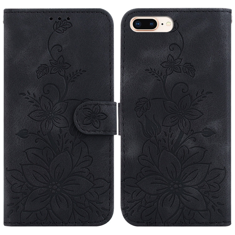 Lily Embossed Leather Phone Case, For iPhone XS / X, For iPhone XR, For iPhone XS Max, For iPhone 8 Plus / 7 Plus