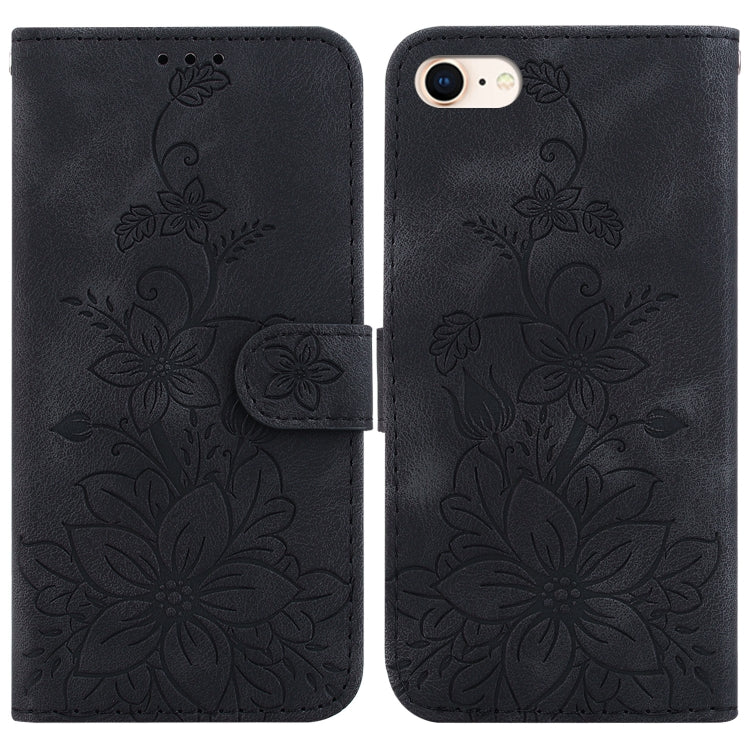 Lily Embossed Leather Phone Case, For iPhone 14 Pro Max, For iPhone SE 2022 / SE 2020 / 8, For iPhone 13 Pro Max, For iPhone 13 Pro