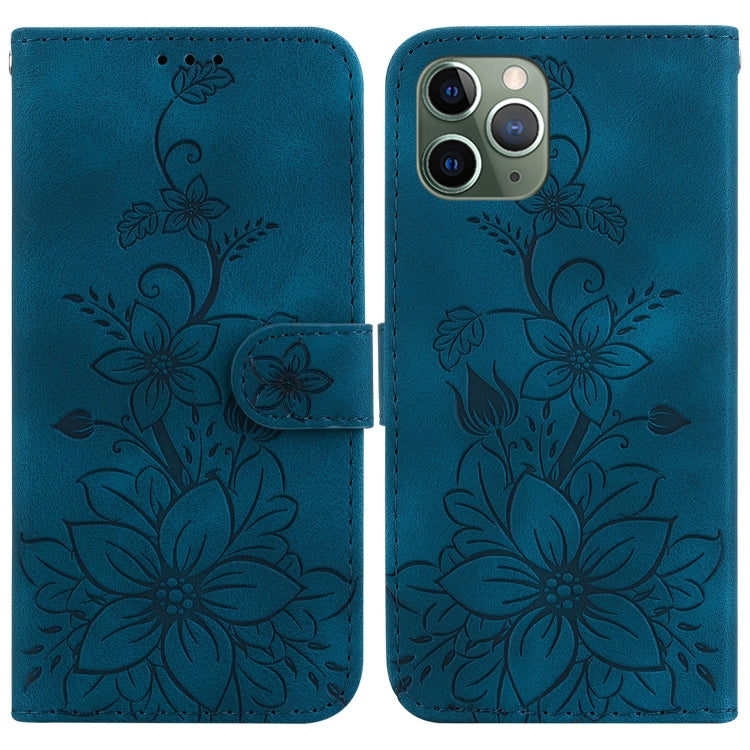 Lily Embossed Leather Phone Case, For iPhone 12 mini, For iPhone 11 Pro Max, For iPhone 11, For iPhone 11 Pro