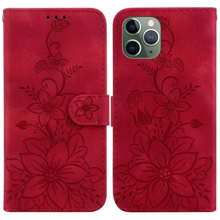 Lily Embossed Leather Phone Case, For iPhone 12 mini, For iPhone 11 Pro Max, For iPhone 11, For iPhone 11 Pro
