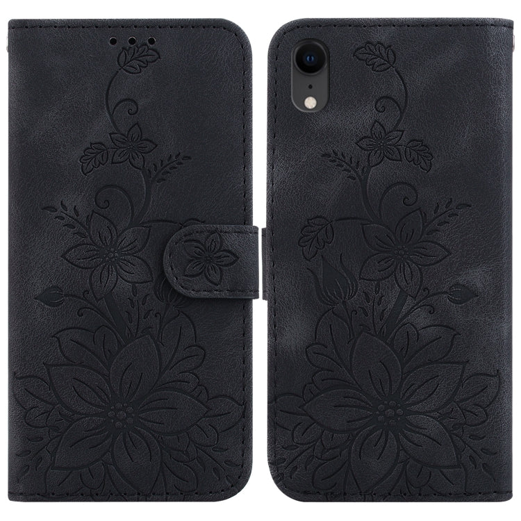 Lily Embossed Leather Phone Case, For iPhone XS / X, For iPhone XR, For iPhone XS Max, For iPhone 8 Plus / 7 Plus