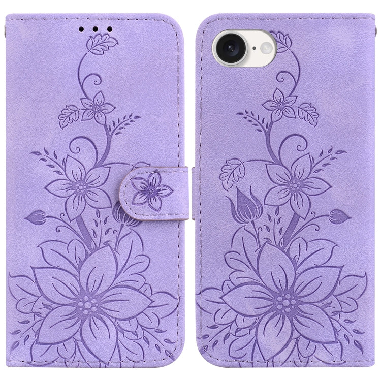 Lily Embossed Leather Phone Case