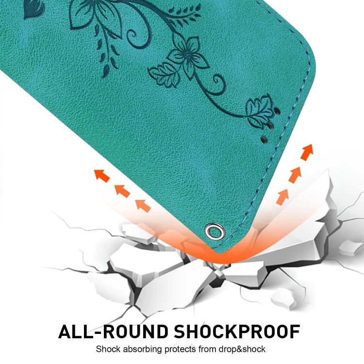 Lily Embossed Leather Phone Case, For iPhone 16, For iPhone 15 Pro Max, For iPhone 15 Pro, For iPhone 15 Plus
