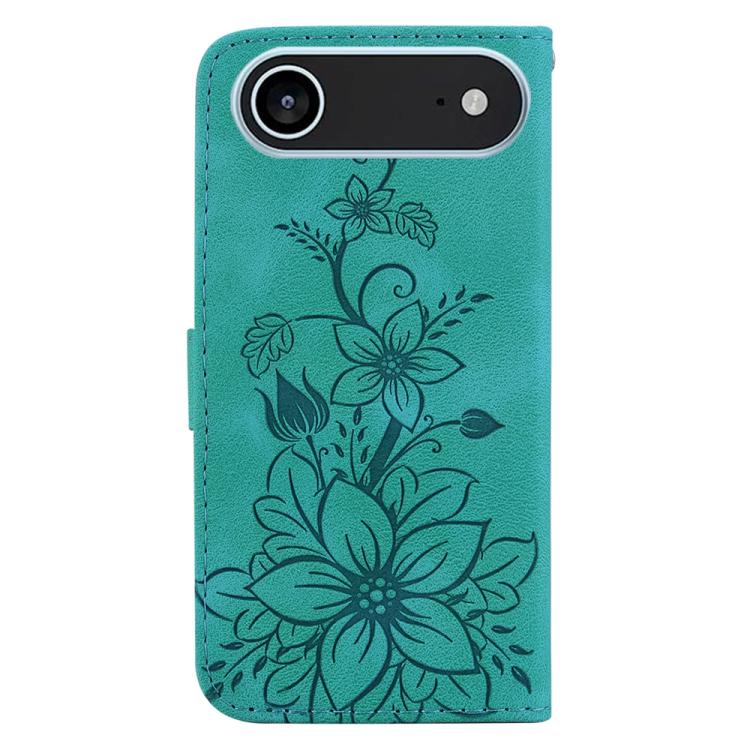 Lily Embossed Leather Phone Case, For iPhone Air, For iPhone 16 Pro Max, For iPhone 16 Pro, For iPhone 16 Plus