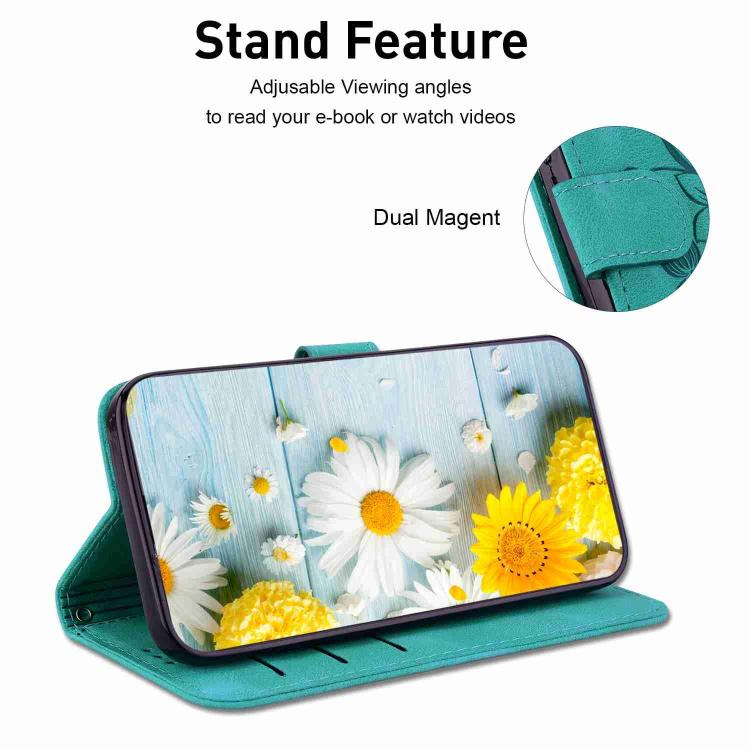 Lily Embossed Leather Phone Case, For iPhone Air, For iPhone 16 Pro Max, For iPhone 16 Pro, For iPhone 16 Plus