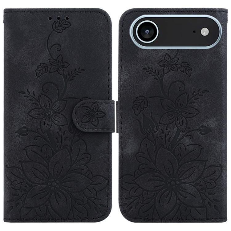 Lily Embossed Leather Phone Case, For iPhone Air, For iPhone 16 Pro Max, For iPhone 16 Pro, For iPhone 16 Plus