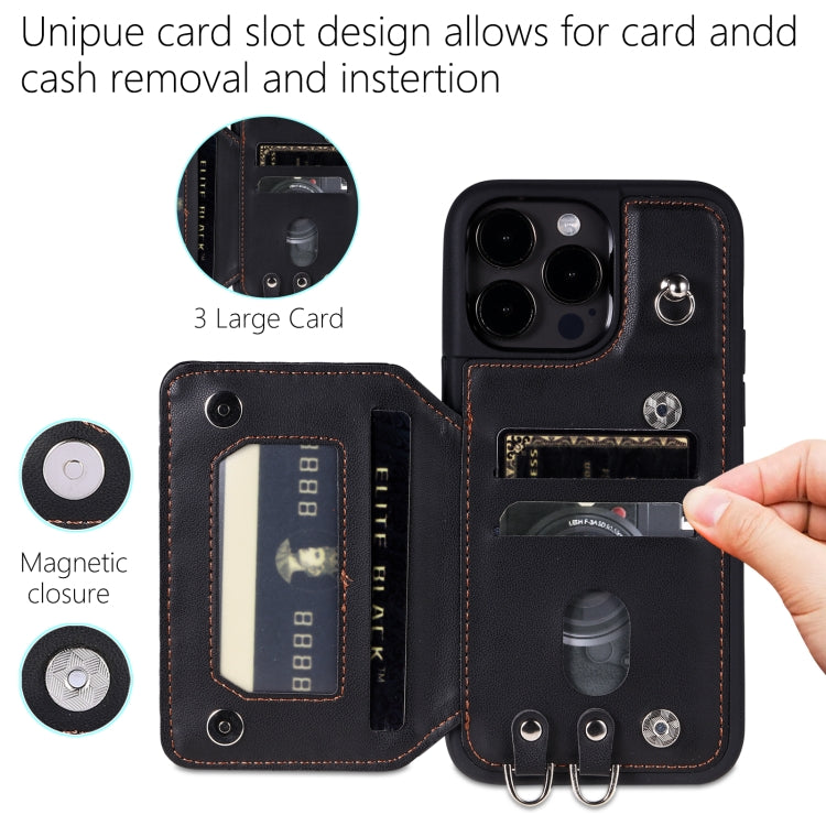 Grid Texture Card Bag Phone Case with Lanyard, For iPhone 13 Pro Max, For iPhone 13 Pro, For iPhone 13, For iPhone 12 / 12 Pro