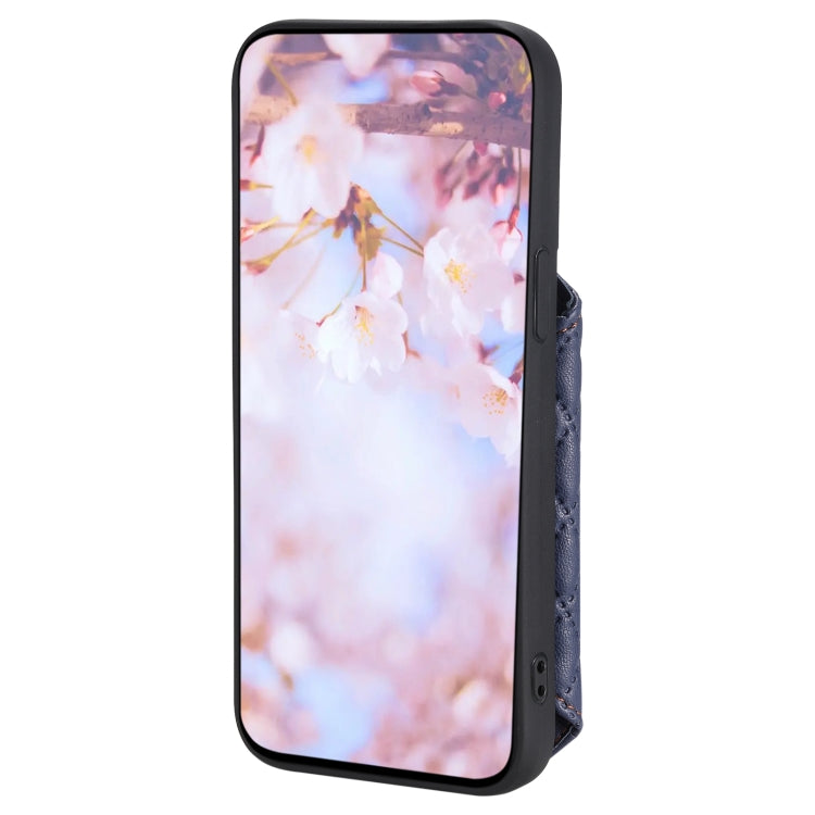 Grid Texture Card Bag Phone Case with Lanyard, For iPhone 12 Pro Max, For iPhone 11, For iPhone XR, For iPhone 8 Plus / 7 Plus