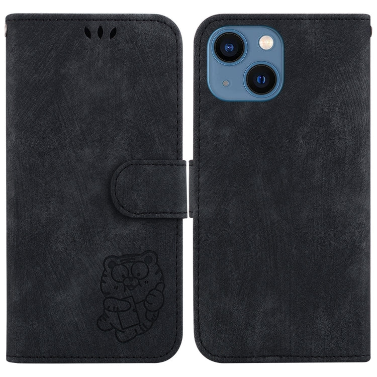 Little Tiger Embossed Leather Phone Case, For iPhone 15, For iPhone 14 Plus, For iPhone 14, For iPhone 14 Pro
