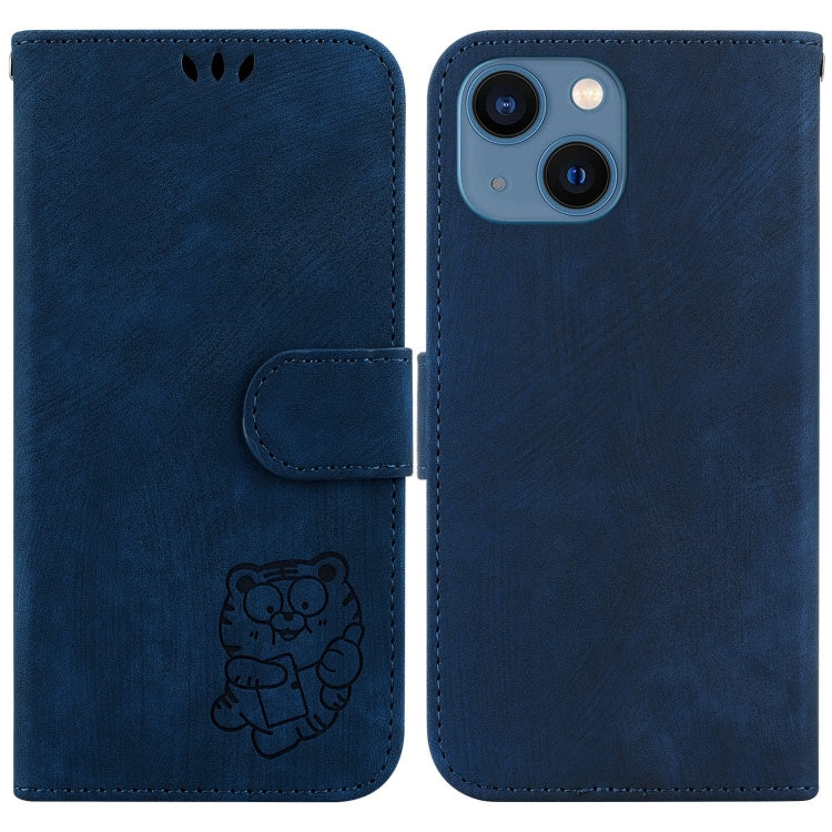 Little Tiger Embossed Leather Phone Case, For iPhone 15, For iPhone 14 Plus, For iPhone 14, For iPhone 14 Pro