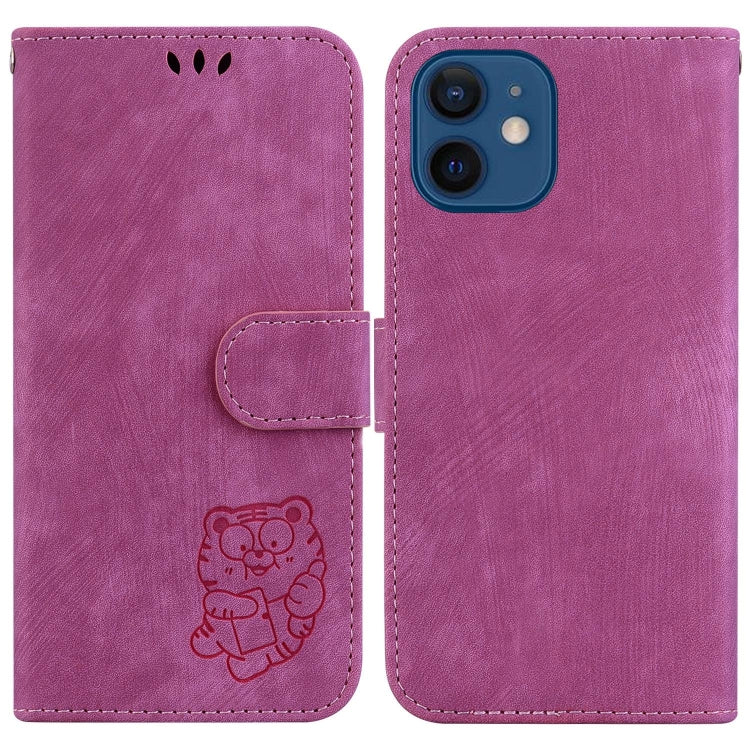 Little Tiger Embossed Leather Phone Case, For iPhone 12 mini, For iPhone 11 Pro Max, For iPhone 11, For iPhone 11 Pro