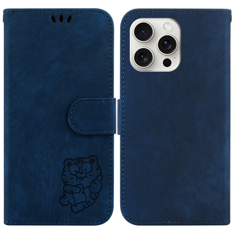 Little Tiger Embossed Leather Phone Case, For iPhone Air, For iPhone 16 Pro Max, For iPhone 16 Pro, For iPhone 16 Plus