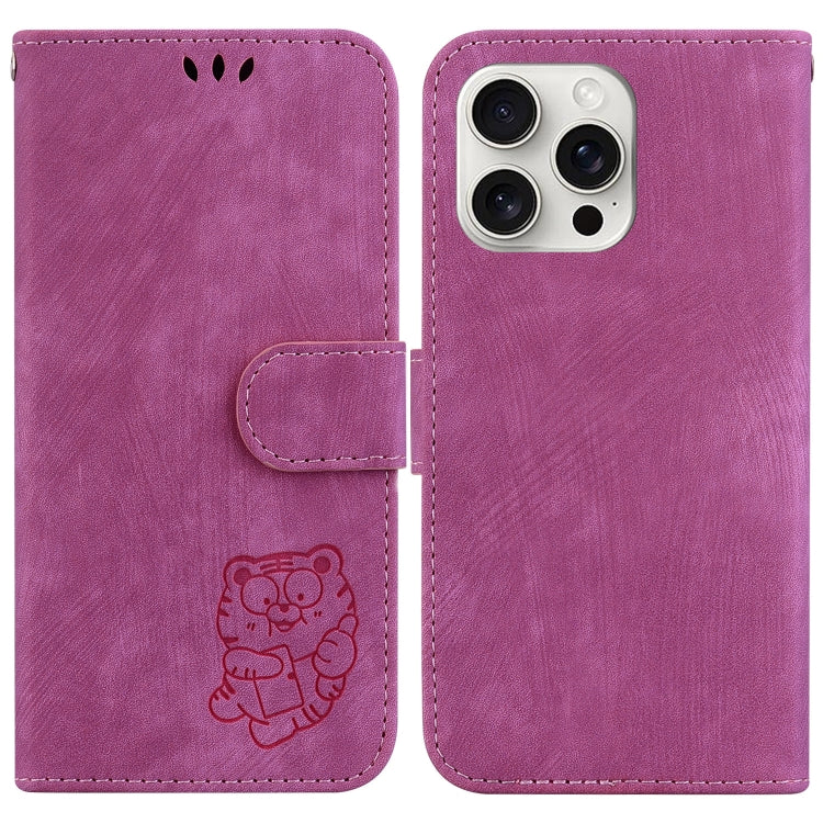 Little Tiger Embossed Leather Phone Case, For iPhone Air, For iPhone 16 Pro Max, For iPhone 16 Pro, For iPhone 16 Plus