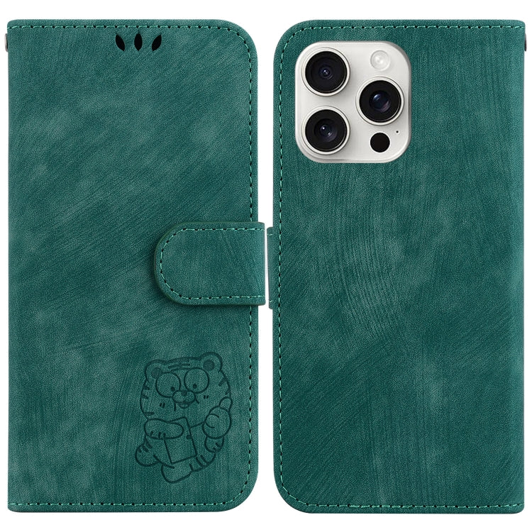 Little Tiger Embossed Leather Phone Case, For iPhone Air, For iPhone 16 Pro Max, For iPhone 16 Pro, For iPhone 16 Plus