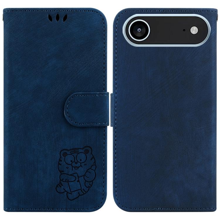 Little Tiger Embossed Leather Phone Case, For iPhone Air, For iPhone 16 Pro Max, For iPhone 16 Pro, For iPhone 16 Plus