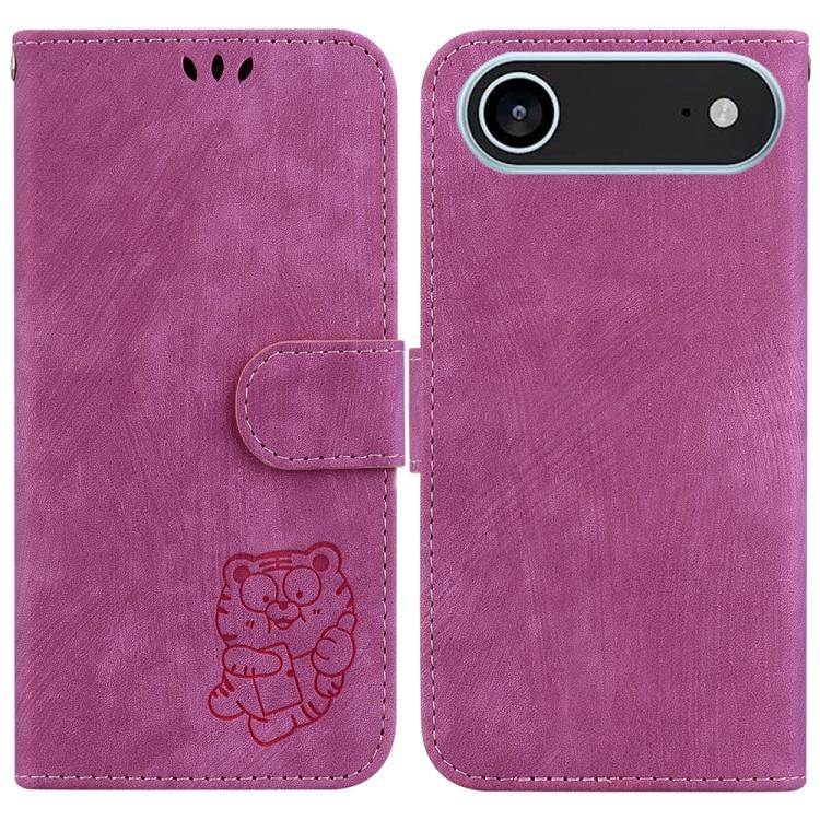 Little Tiger Embossed Leather Phone Case, For iPhone Air, For iPhone 16 Pro Max, For iPhone 16 Pro, For iPhone 16 Plus