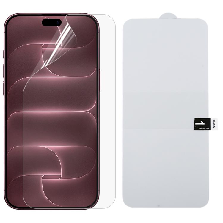 Full Screen Protector Explosion-proof Hydrogel Film, For iPhone 16 Pro Max, For iPhone 16 Pro, For iPhone 16 Plus, For iPhone 16, For iPhone 15 Pro Max, For iPhone 15 Pro, For iPhone 15 Plus, For iPhone 15