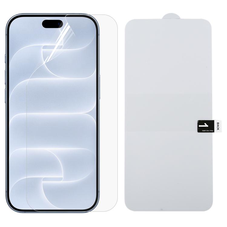 Full Screen Protector Explosion-proof Hydrogel Film, For iPhone 16 Pro Max, For iPhone 16 Pro, For iPhone 16 Plus, For iPhone 16, For iPhone 15 Pro Max, For iPhone 15 Pro, For iPhone 15 Plus, For iPhone 15