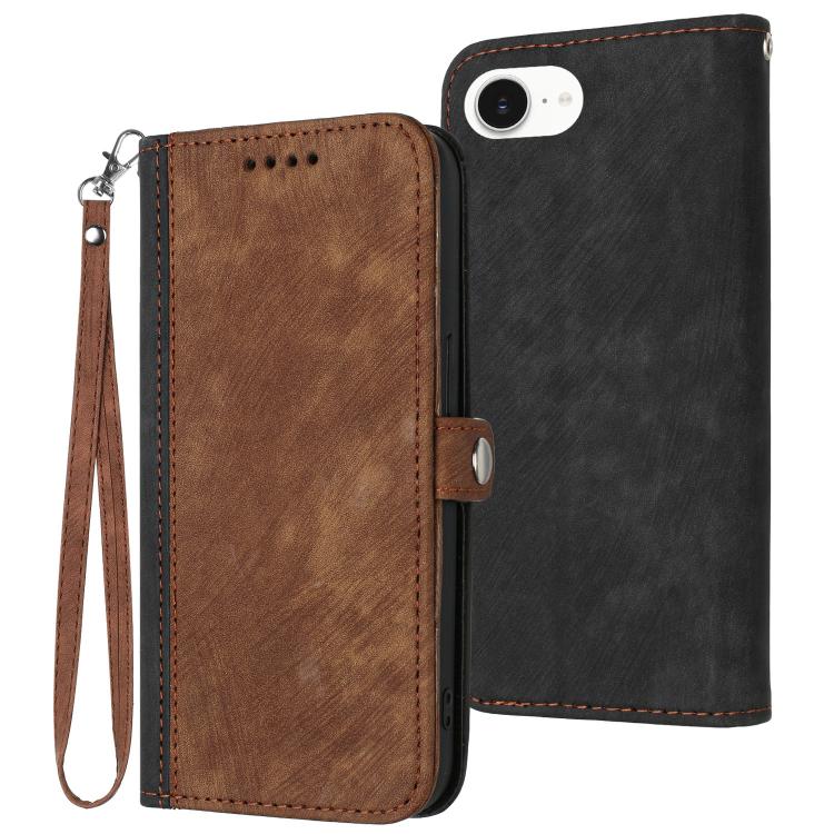 Side Buckle Double Fold Hand Strap Leather Phone Case, For iPhone 17 Pro Max, For iPhone 17 Pro, For iPhone 17, For iPhone 17 Air