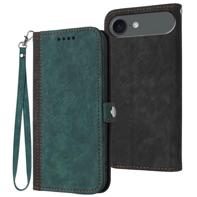 Side Buckle Double Fold Hand Strap Leather Phone Case, iPhone 16e, For iPhone 16 Pro Max, For iPhone 16 Pro, For iPhone 16 Plus